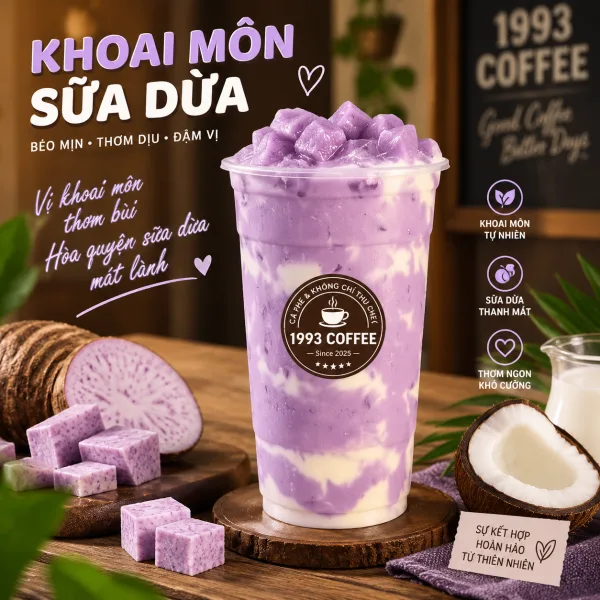 Taro Coconut Milk at 1993 Coffee & Work