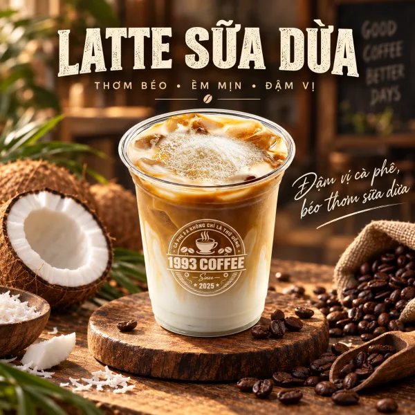 Latte Coconut Milk at 1993 Coffee & Work