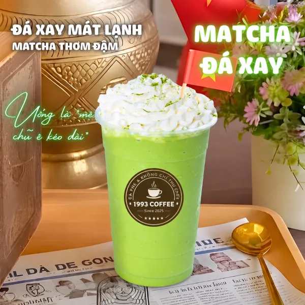 Matcha Ice Blended at 1993 Coffee & Work