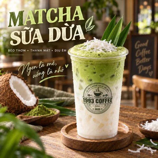 Matcha Coconut Milk at 1993 Coffee & Work
