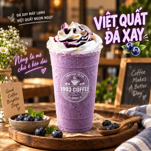 Blueberry Ice Blended at 1993 Coffee & Work